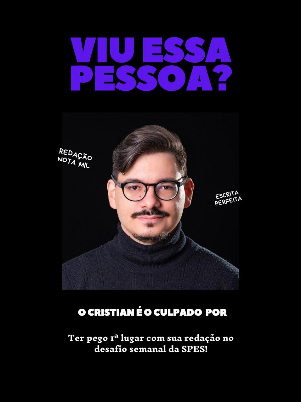 Quem é Cristian Arantes, estudante que alcançou o 1º lugar com a melhor redação da SPES!?